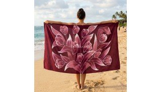 New Design Lava Lava Hand Painted by Balinese Artisans